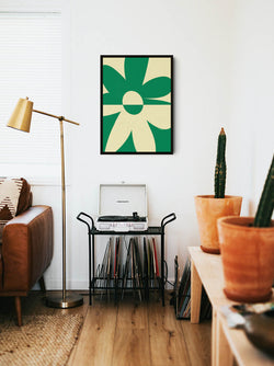 Yin Yang Flower Green - Plakat